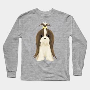 Cartoon Shih Tzu Long Sleeve T-Shirt